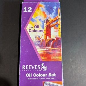 12 Reeves Fine Oil Colours Paint Tube Set 12ml ( .4oz  ) Artist